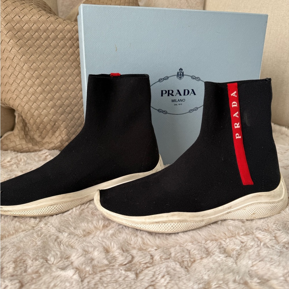 Prada Black Sock Sneakers 6